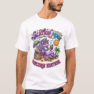 T-shirt Mode Vacances Licorne Édition Licorne Commercial P