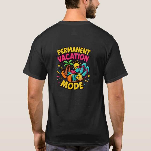 T-shirt Mode Vacances Permanentes – Chemise Tropicale Amus (Dos)