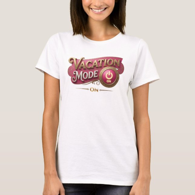 T-shirt Mode VACANCES ROUGE ACTIF Art wearable (Devant)