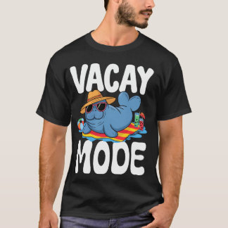 T-shirt Mode Vacay Funny Manatee Graphisme, Regroupement C