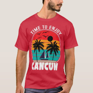 T-shirt Mode Vacay Temps Pour Profiter De Cancun Retro