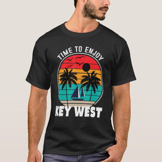 T-shirt Mode Vacay Temps Pour Profiter De Key West Retro (Devant)