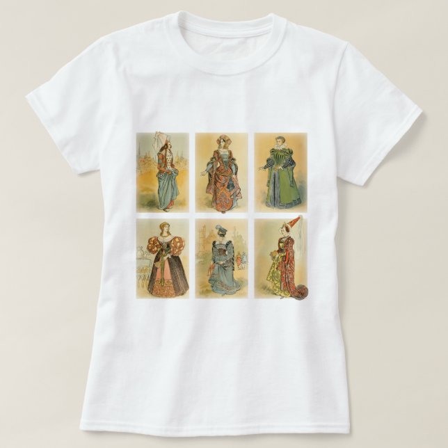 T-shirt Mode vintage de Paris - médiévale (Design devant)
