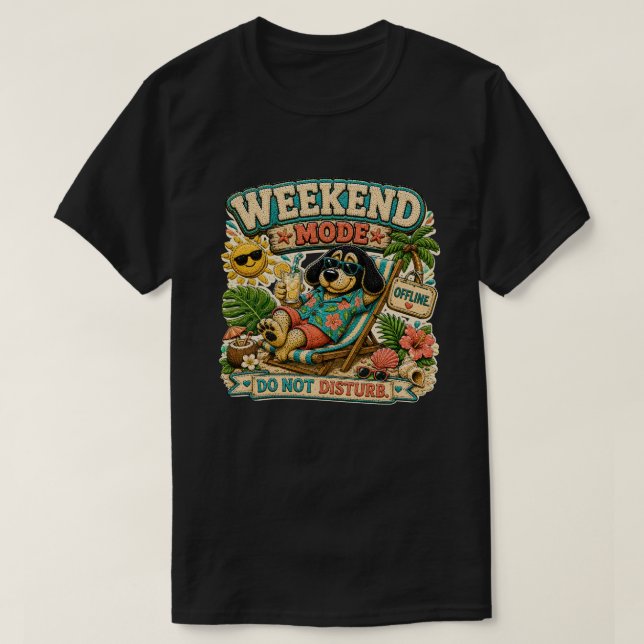 T-shirt Mode week-end Ne pas déranger Personnalisé (Design devant)