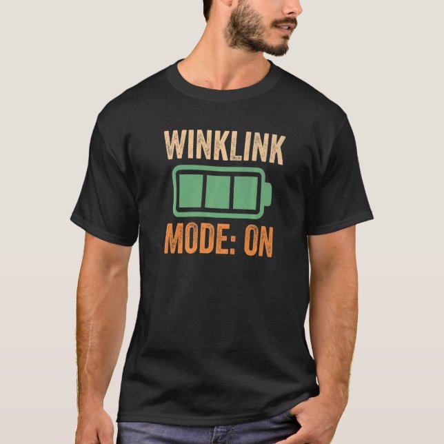 T-shirt Mode WiNkLink activé Crypto (Devant)