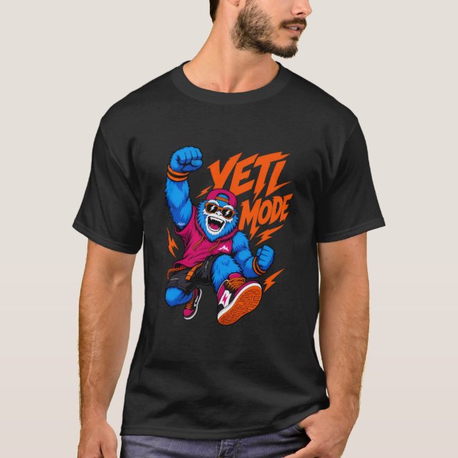 T-shirt Mode Yéti Danse de rue du singe cybernétique (Devant)