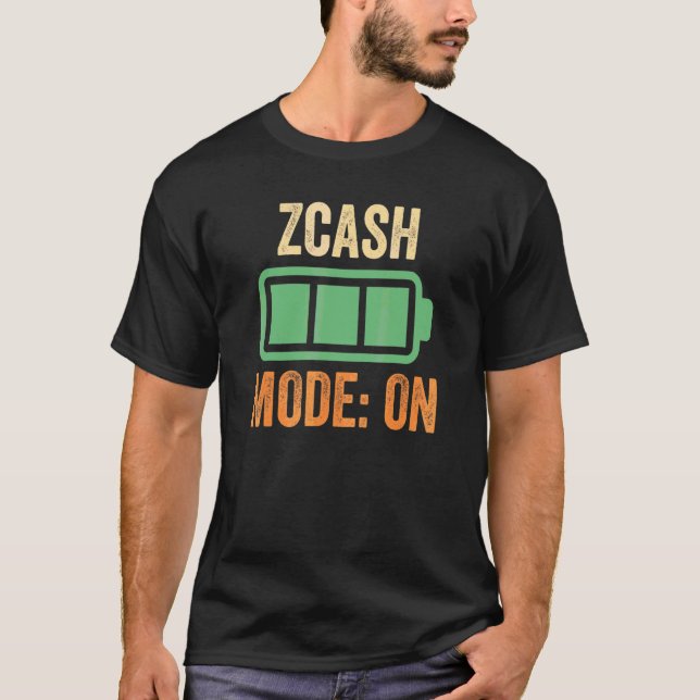 T-shirt Mode Zcash activé sur Crypto (Devant)