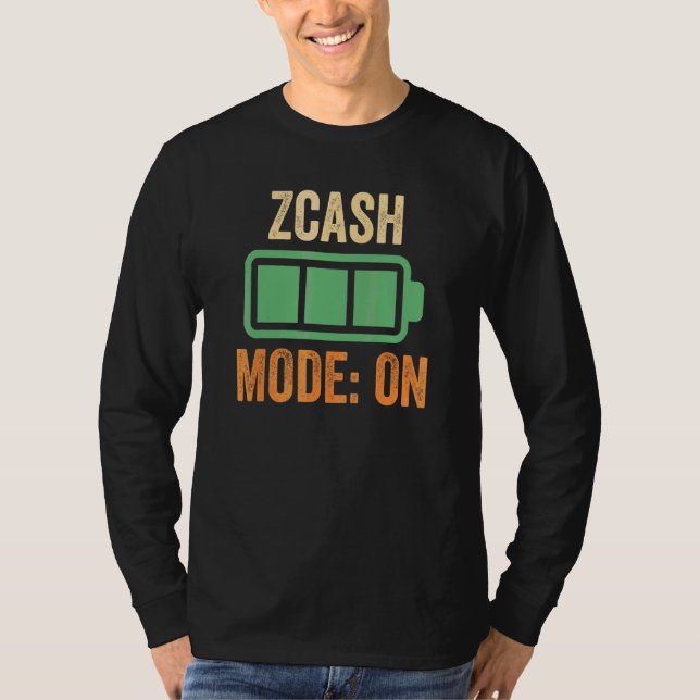 T-shirt Mode Zcash activé sur Crypto (Devant)