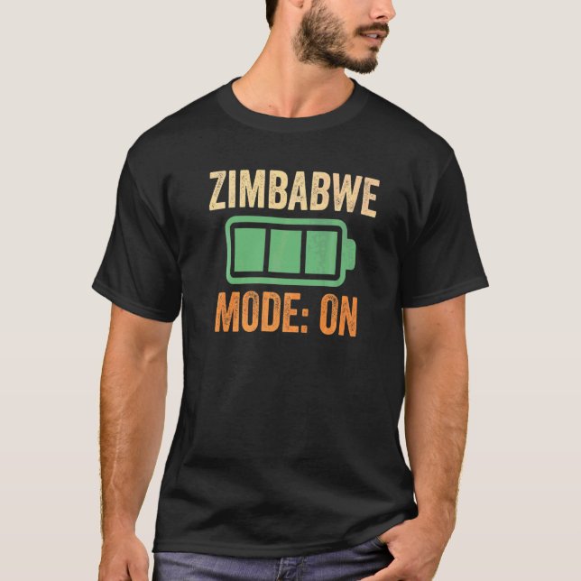 T-shirt Mode Zimbabwe sur batterie (Devant)
