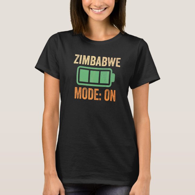 T-shirt Mode Zimbabwe sur batterie (Devant)