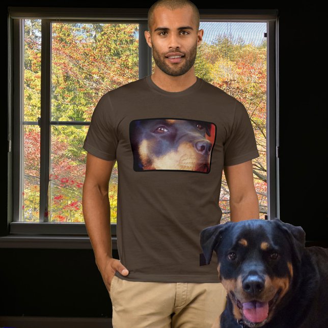 T-shirt modèle 1 emplacement de Portrait Rottweile (Créateur téléchargé)