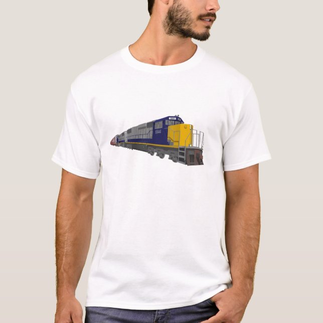T-shirt  Modèle 3D: Train de marchandises: Chemin de fer : (Devant)
