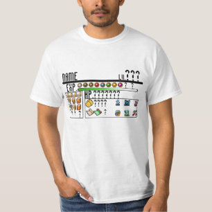 T-shirt modèle à 8 bits de guerrier