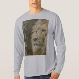 T-shirt Modèle animal tête de lion moderne Mens Grey