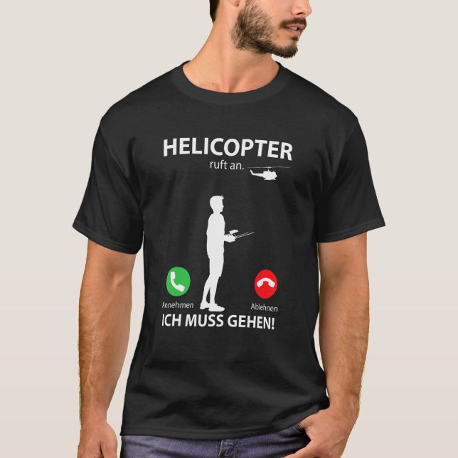 T-shirt Modèle Aviator Sport Helicopter Call Helicopter Pi (Devant)