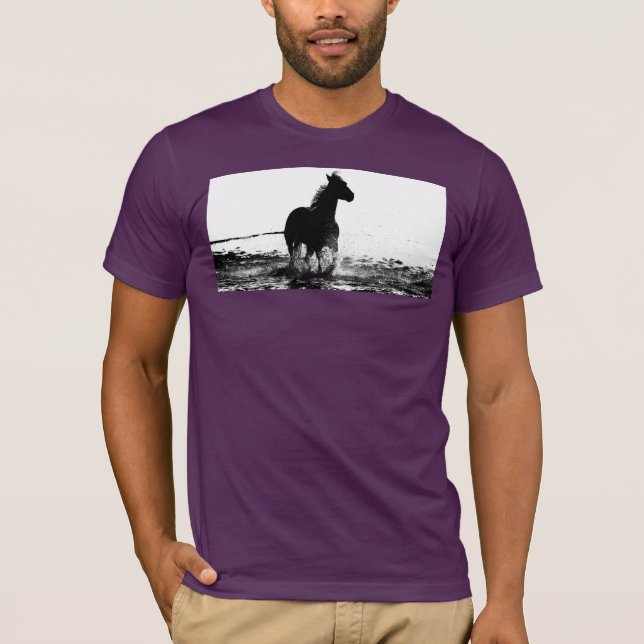 T-shirt Modèle branché à cheval Élégant Pop moderne (Devant)