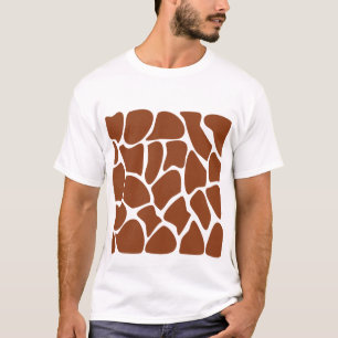 T-shirt Modèle Brown d'impression de girafe