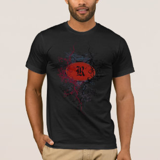 T-shirt Modèle Damas vintage avec lettre monographie R