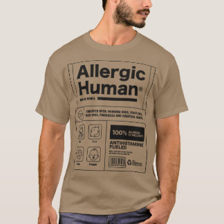 T-shirt Modèle de base Allergic Human par Tobe Fonseca