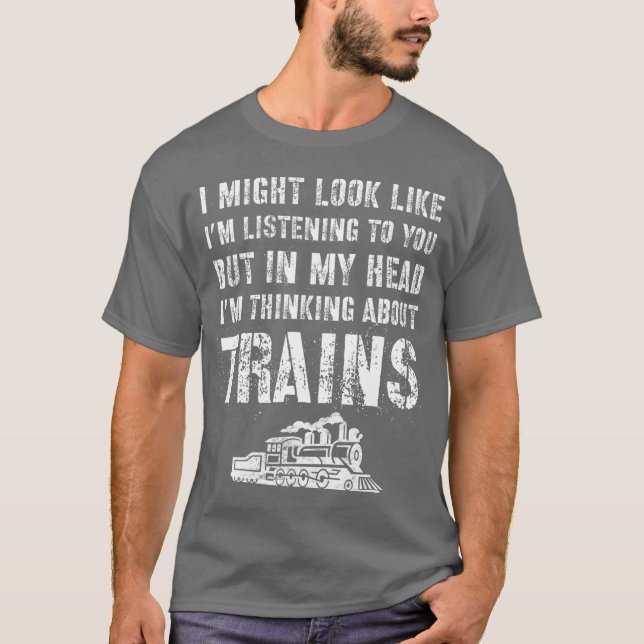 T-shirt Modèle De Cadeaux De Train Pour Les Amateurs De Tr (Devant)