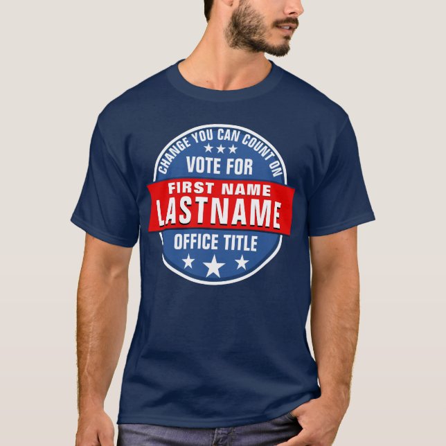 T-shirt Modèle de campagne personnalisé (Devant)