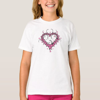 T-shirt modèle de coeur étoiles tatouage