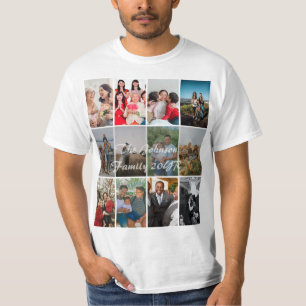 T-shirt Modèle de collage de 12 photos de souvenirs pour g