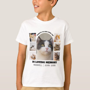 T-shirt Modèle de collage photo de mémorial de chat 7 Homm
