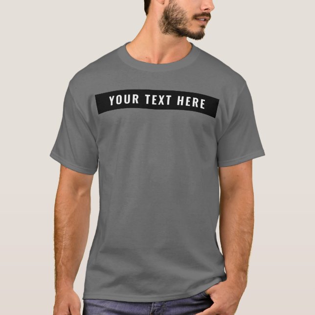 T-shirt Modèle de conception avant Ajouter votre texte Bas (Devant)