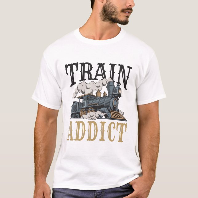 T-shirt Modèle de dépendance ferroviaire Hobbyiste ferrovi (Devant)