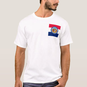 T-shirt Modèle de drapeau d'État du Missouri