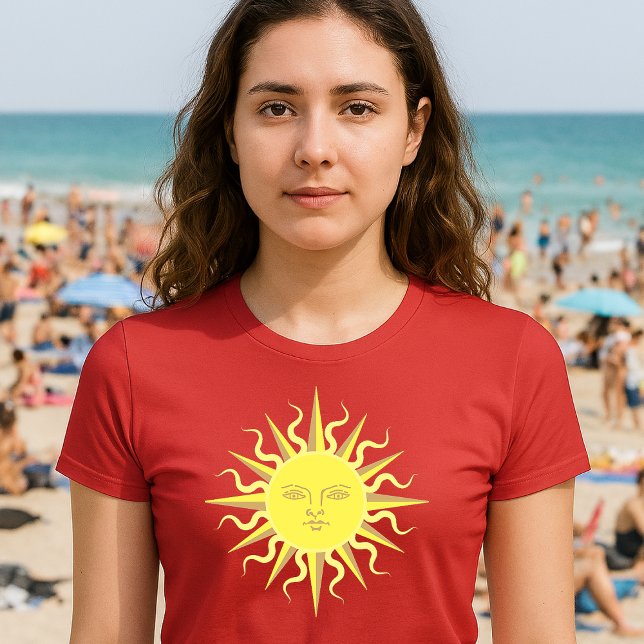 T-shirt Modèle de face solaire flamboyant (Créateur téléchargé)