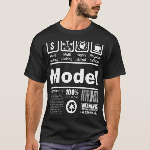 T-shirt Modèle de faits nutritionnels pour les modèles et 