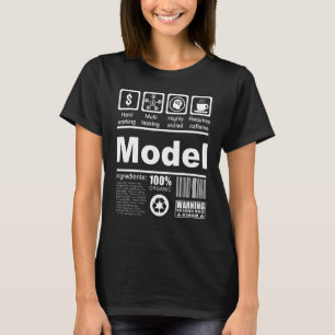 T-shirt Modèle de faits nutritionnels pour les modèles et 
