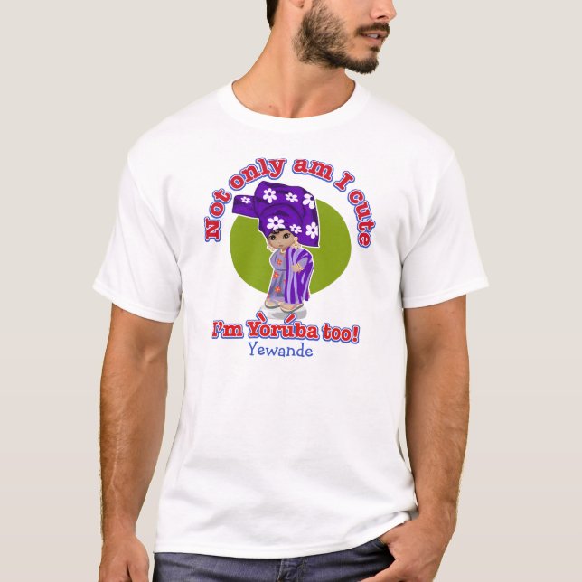 T-shirt Modèle de fille de Yoruba (Devant)