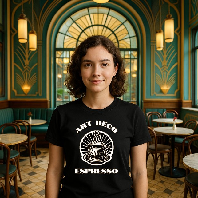 T-shirt Modèle de la coupe de café Espresso Art déco (Créateur téléchargé)