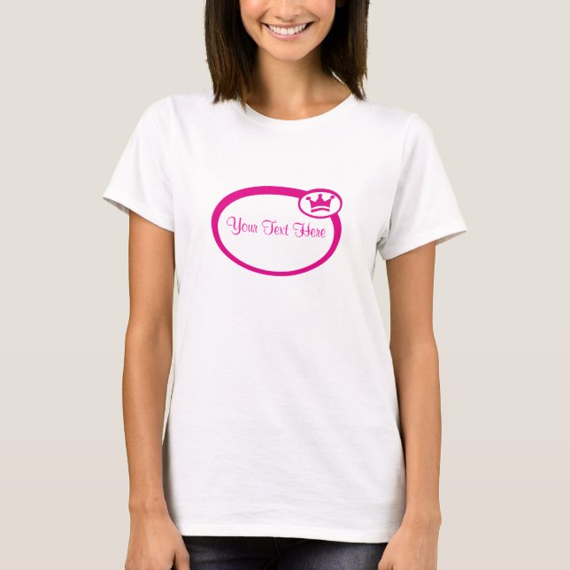 T-shirt Modèle de la Couronne - Ajouter votre propre texte (Devant)
