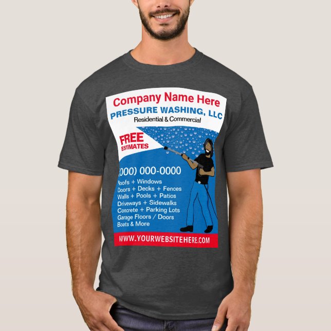 T-shirt Modèle de lavage et de nettoyage sous pression (Devant)