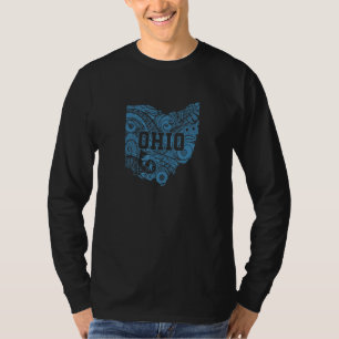 T-shirt Modèle de l'Ohio sur la carte des États-Unis d'Amé