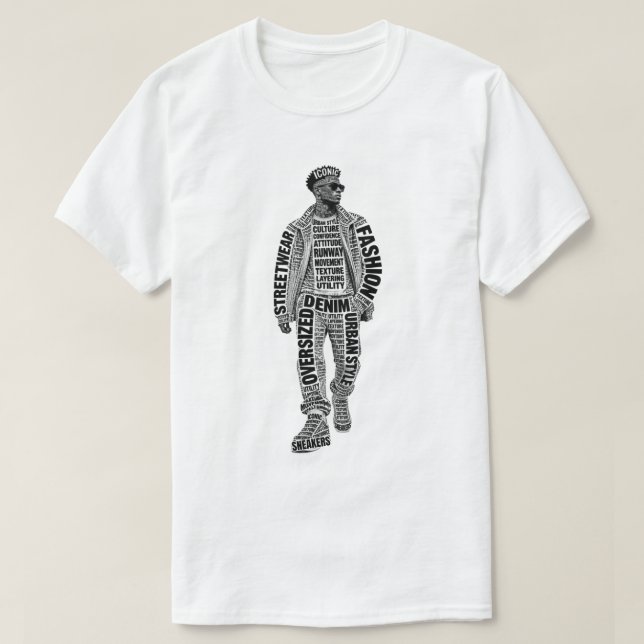 T-shirt modèle de mode sur catwalk (Design devant)