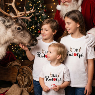 T-shirt Modèle de Noël pour la famille de Rudolph