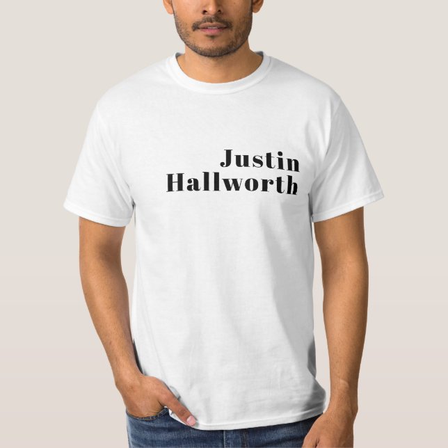 T-shirt Modèle de nom ou d'entreprise minimal rétro modern (Devant)
