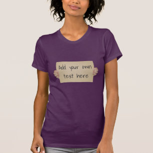 T-shirt Modèle de pancarte de protestation en carton