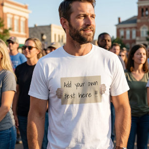 T-shirt Modèle de pancarte en carton - Carré