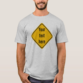 T-shirt Modèle de panneau routier de diamant