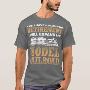 T-shirt Modèle de régime de retraite Trains ferroviaires L