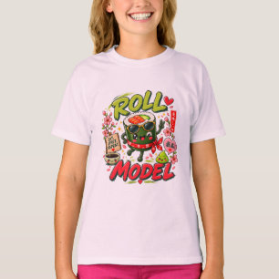 T-shirt Modèle de Roulé – Sushi Kawaii Drôle
