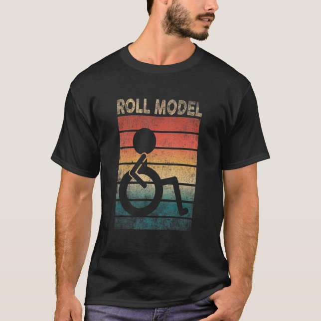 T-shirt Modèle de roulis - Handicap Sensibilisation Pwd fa (Devant)