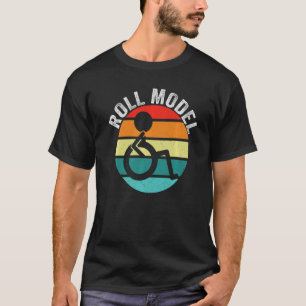 T-shirt Modèle de roulis - Handicap Sensibilisation Pwd fa