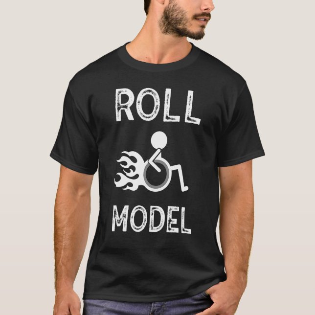 T-shirt Modèle de roulis - Handicap Sensibilisation Pwd fa (Devant)